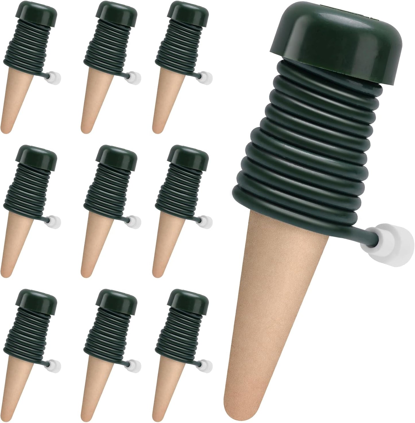 BYDOLL Plant Self-Watering Stakes Automatic Dripper Watering Spikes for Indoor Outdoor Bonsai,Houseplant Insert Devices for Vacation Garden use,Drip Irrigation System for Plant 10 Pack