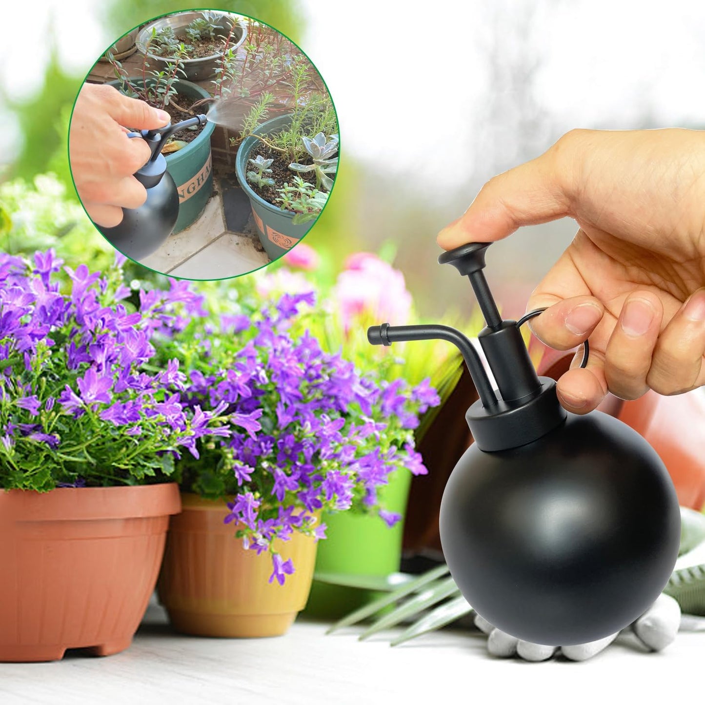 Plant Misting Bottle Stainless Steel Plant Sprayer, Small Watering Can Plant Misting Bottle Modern Gardening Tools for Indoor Potted Plants Watering and Misting