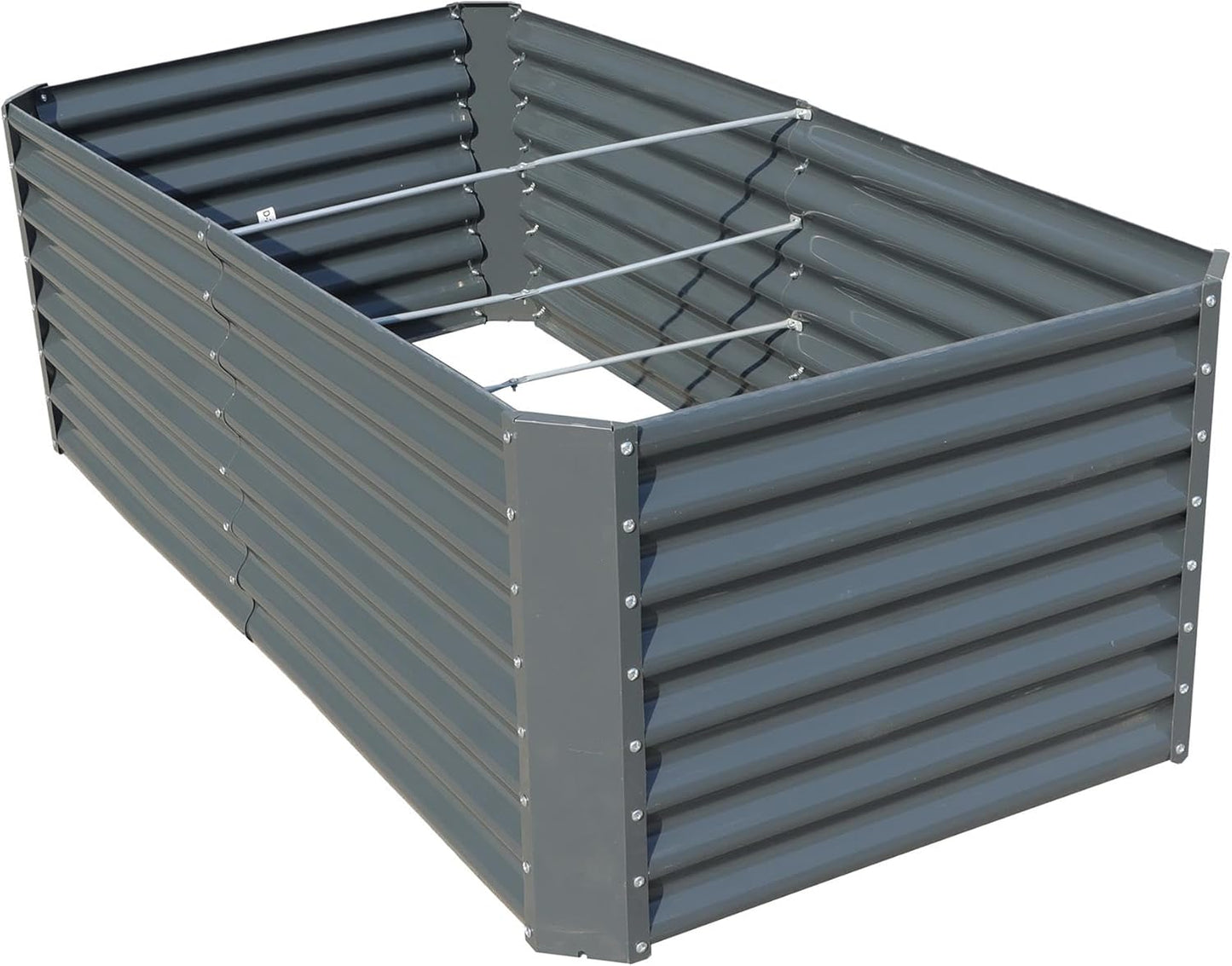 6x3x2FT Galvanized Planter Raised Garden Boxes Outdoor Large Metal Gardens Beds for Vegetables Flowers Herbs Succulents 269 Gallon Capacity