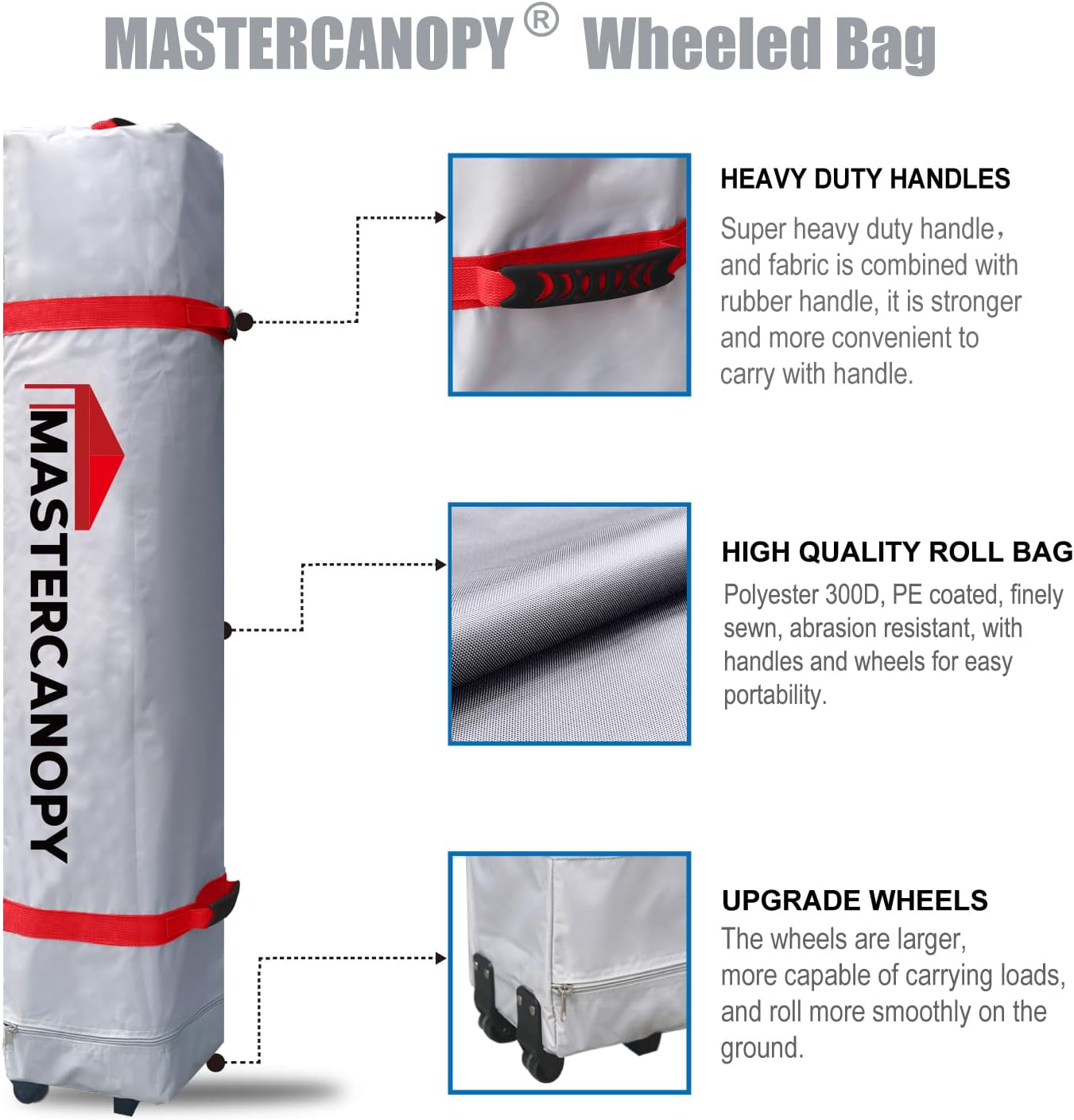 MASTERCANOPY Durable Pop-up Canopy Tent with Roller Bag (10x10, American Flag)