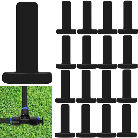 20 Pack 1/4" End Plugs for Drip Irrigation Tee Connectors, Quick Connect Universal Drip Irrigation Tubing Coupling Valve, Connector Locking Fitting for Sprinkler or Drip Irrigation System