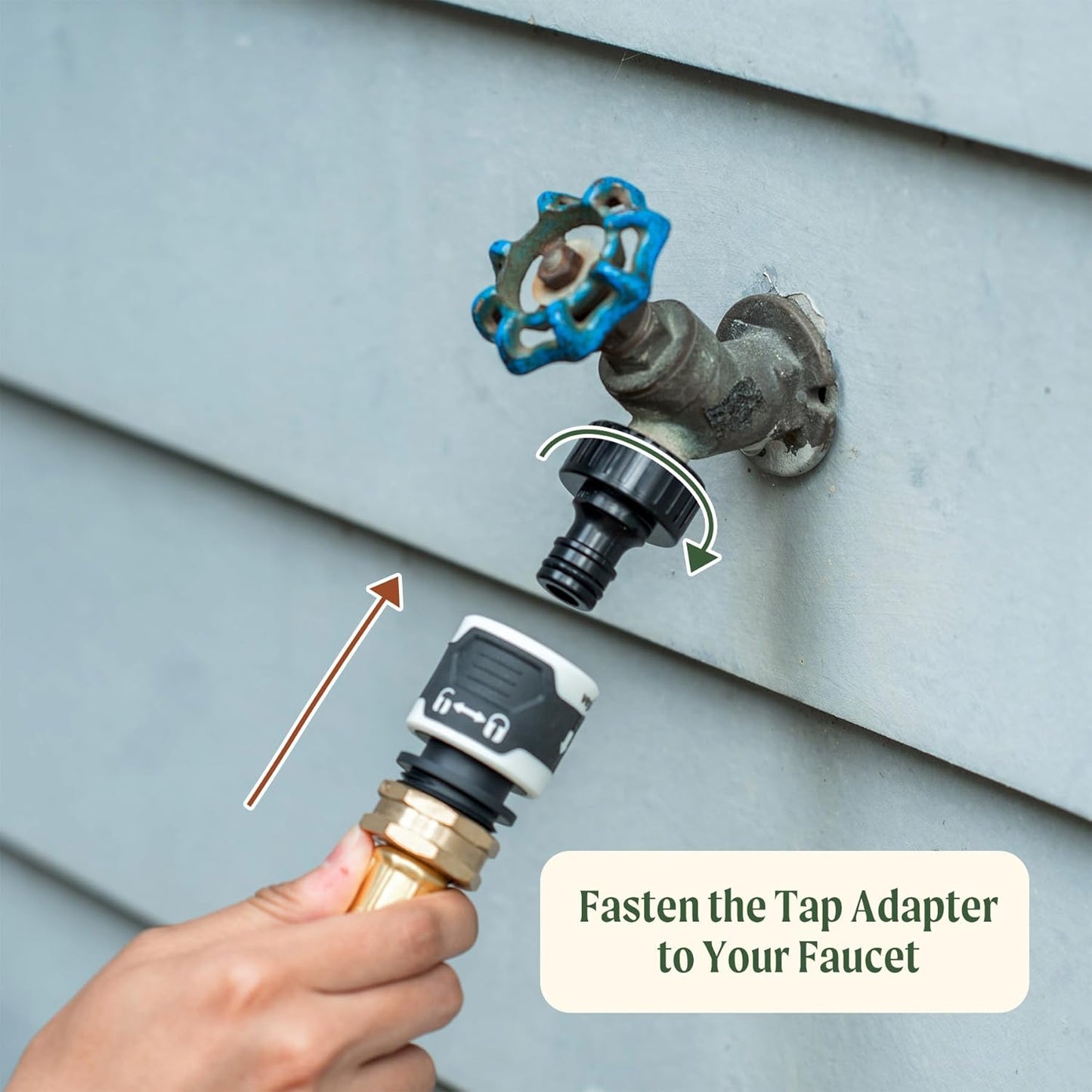 Vego Garden Hose Fitting Quick Connector Set with Water Stop & Lock Feature Quick Release Kit Hose Fittings and Adapters -V2 Set of 5