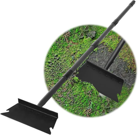 Garden Shovel, Floor Scraper, Ice Scraper, 59 Inch Adjustable Heavy Duty Snow Scraper Long Handle, Garden Flat Shovel for Lawn Edging Weeding Digging Snow Removal and Ice Scraping