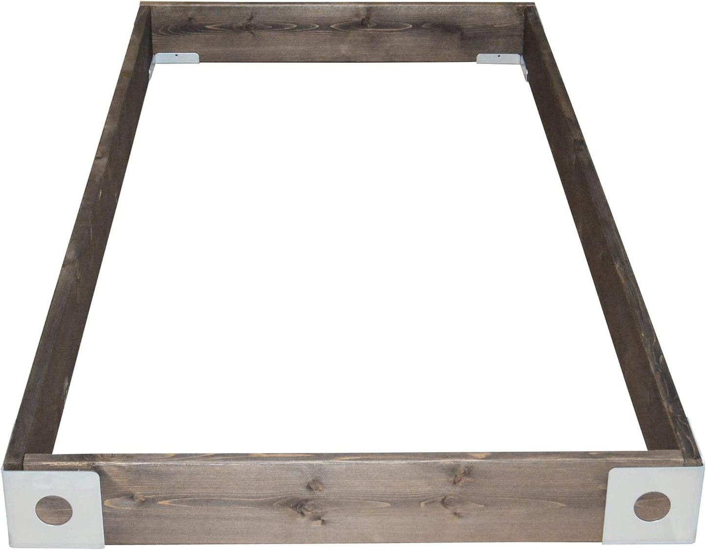 Red Cedar Wood Raised Vegetable Garden Bed - Amish Made in USA (5.5" Raised Bed with Decorative Corners, Gray Stain)