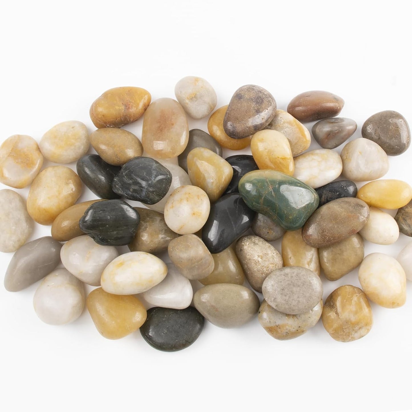 10lbs 0.5-1 Inch River Rocks, Decorative Mixed Pebbles for Garden Landscaping, Indoor Plants, Fish Tanks, Vases, and Succulents – Ideal for Home Decoration and Outdoor Gardens (Mixed, Weight: 10 LB)