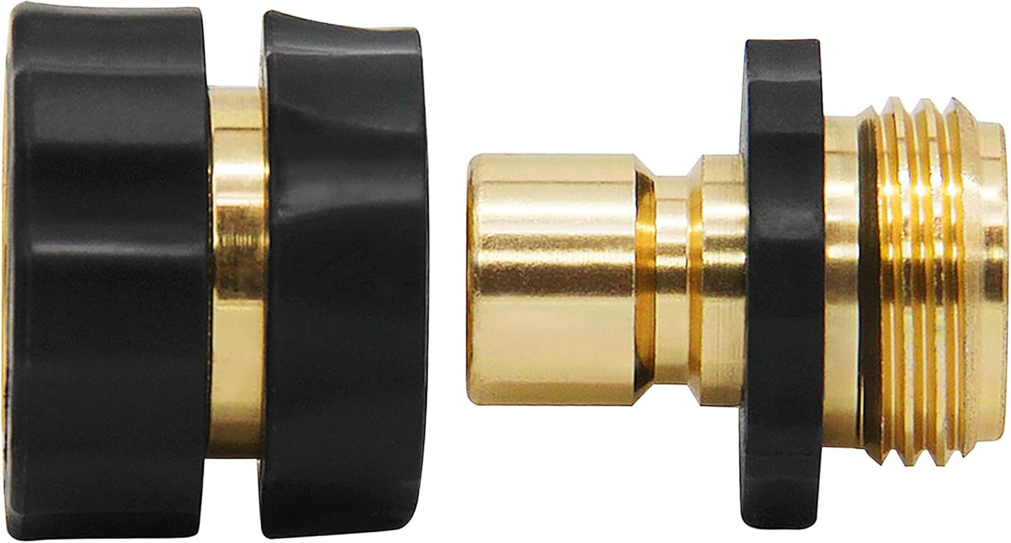 3/4 Inch Garden Hose Quick Connector Fittings, Easy Connector Fitting, Male and Female Set, 3 Pack
