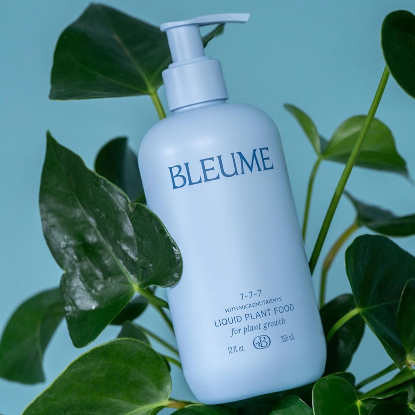 Liquid Plant Food, All-Purpose Houseplant Fertilizer, NPK 7-7-7, with Micronutrients, 4 Pumps per Liter, 12 fl oz, Made in The USA