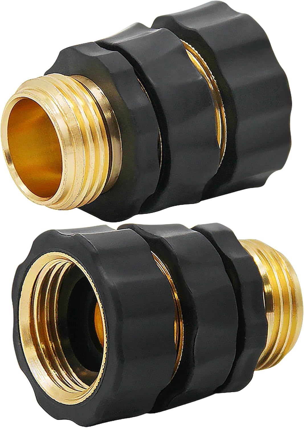 3/4 Inch Garden Hose Quick Connector Fittings, Easy Connector Fitting, Male and Female Set, (6)