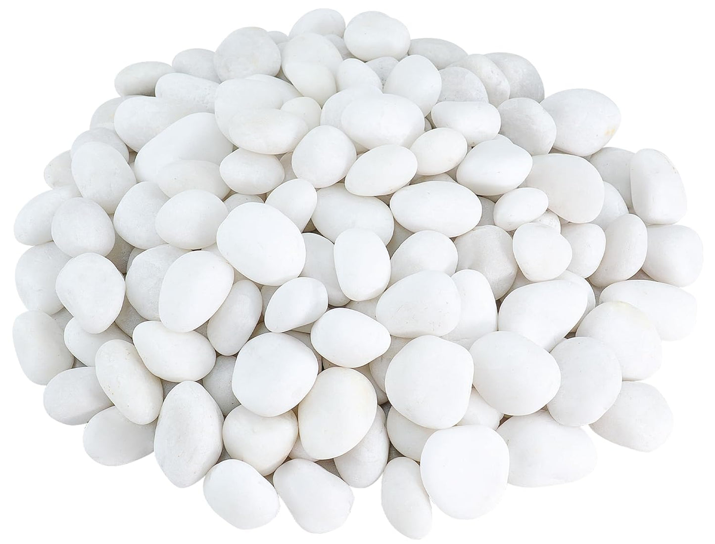 River Rocks, 5lbs White Pebbles for Indoor Plants, 1-2 Inch Aquarium Rocks, Natural Stones for Landscaping Garden Paving Plant Rocks Crafting Walkways