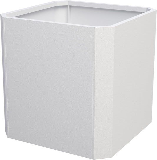 Steel Planter Box-24"x24"x24"-Large Square Planter Box-Outdoor Indoor-Cube Steel Planter Heavy Duty White Metal Planter Flower Pot Commercial Residential for Home Garden Porch Hotel Patio