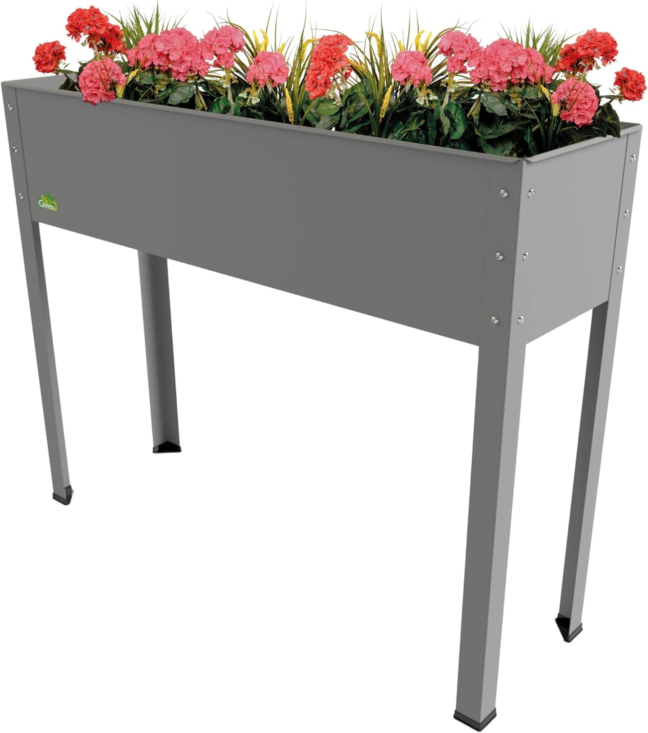 Metal Raised Garden Bed Freising-XL with Drainage I Large Galvanized & Powder-Coated Outdoor Planter Box with Legs for Herb Garden, Flowers, Vegetables, Patio I 40x12x31.5 inch, Anthracite