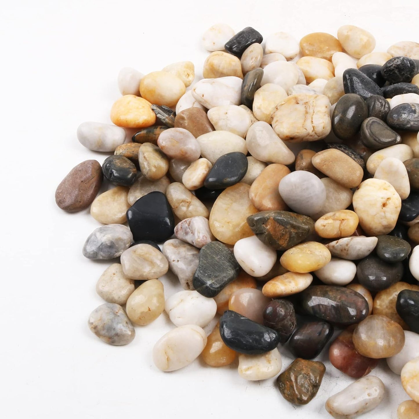 Pebbles for Plants 1.8 lb Natural Garden Decorative Stone Outdoor Polish River Rocks 1-1.5 Inches…