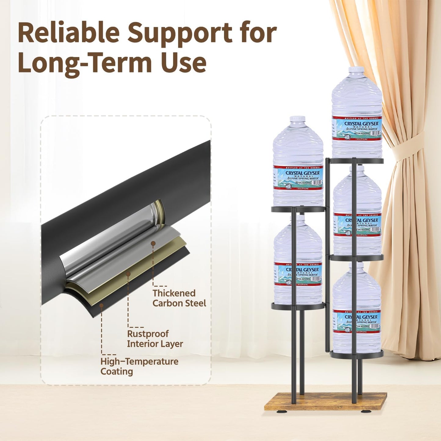 LASZOLA Black 5 Tier Plant Stand Indoor Heavy Duty Metal Planter Flower Holder Rack, Multi Modern Narrow Organizer, Floor Vertical Tower, Spiral Sturdy Decorate for House Bathroom Office Living Room