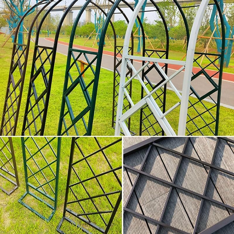 Heavy Duty Steel Garden Arbor & Trellis Arch for Grape Vines Climbing Plants Pergola Outdoor Theme Decoration Archway 180cm 260cm 340cm 140cm (Color : Black, Size : 71" W x 91" H)