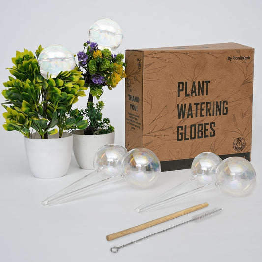 Large 6 Pcs Iridescent Self Watering Globes, Glass Rainbow Plant Watering Globes, Self Watering Planter Insert, Automatic Plant Waterer Indoor, Plant Watering Devices, Plant Water Globe, Watering Bulb