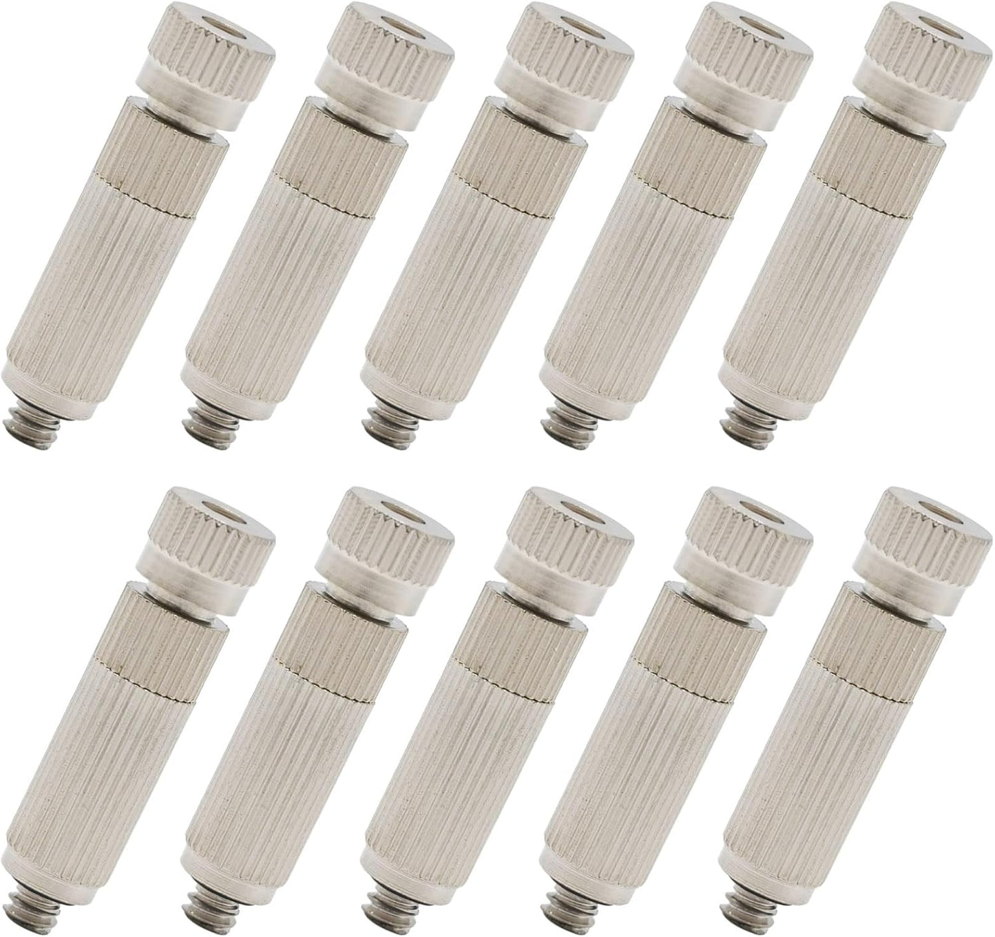 10 Pcs High Pressure Misting Nozzles Stainless Steel for Outdoor Cooling Misting System, High Pressure Anti Drip Cleanable, 3/16" Thread (0.8mm)