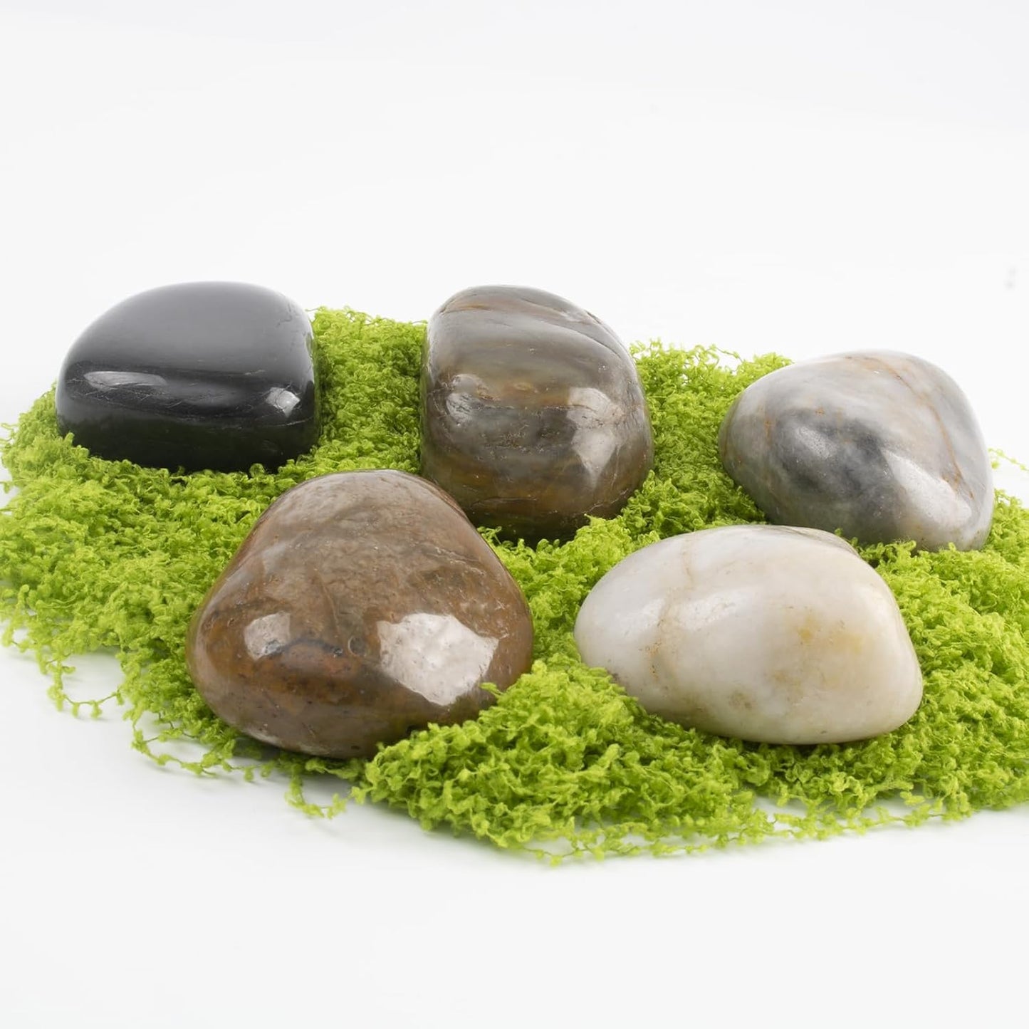 20lbs 2-3 Inch River Rocks, Decorative Mixed Pebbles for Garden Landscaping, Indoor Plants, Fish Tanks, Vases, and Succulents – Ideal for Home Decoration and Outdoor Gardens (Mixed, Weight: 20 LB)