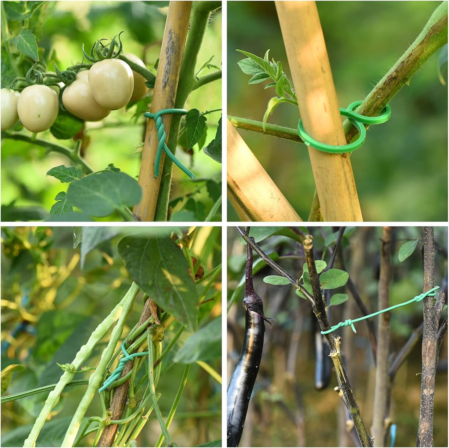 80 Feet Soft Plant Ties - Green Twist Ties with 20 PCS Clips, Gardening Supplies for Plants & Home Organization - 3mm Diameter