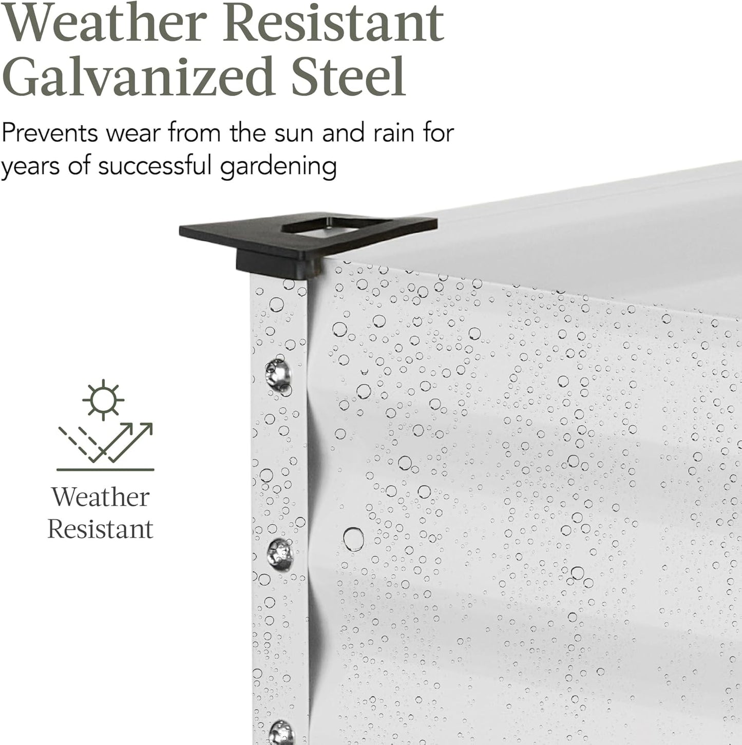 Best Choice Products 48x24x30in Galvanized Raised Garden Bed, Metal Elevated Planter Box, Vegetable Garden for Backyard, Patio, Balcony - White