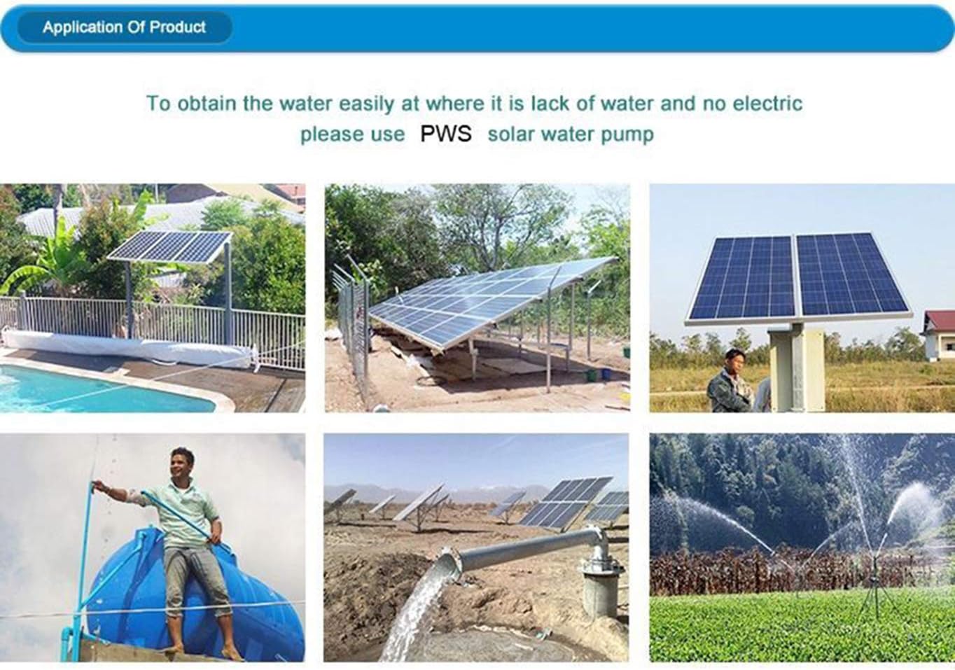 3-Year Warranty Solar Water Pump Kit - Stainless 316 Solar-Powered Submersible Pump for Ponds & Borehole Wells, MPPT Controller Included | PWS High-Efficiency Design,JS3-1.8-80