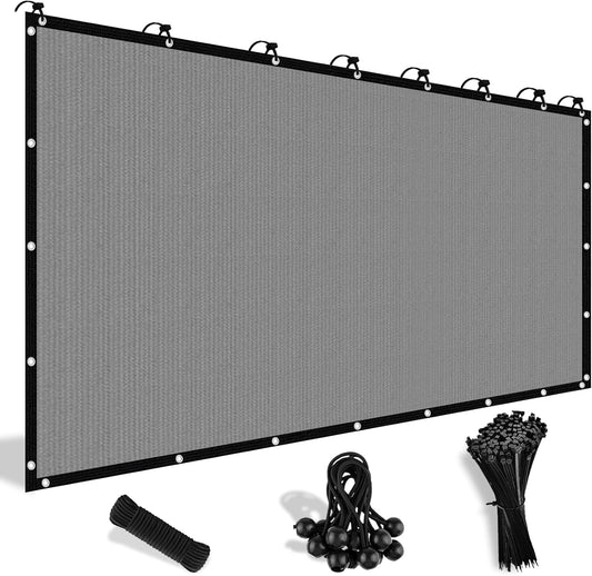 Shade&Beyond 90% Sun Shade Cloth with Grommets, 10' X 12' Pergola Shade Cover Canopy, Mesh Tarp Sun Screens for Patio, Outdoor, Garden, Backyard, Light Gray