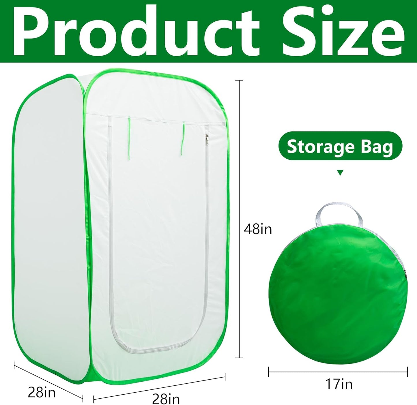 28 x 28 x 48 Inch Pop Up Winter Frost Plant Cover, Gardening Plants Freeze Protection Tent, Warm Plant Protector Enclosure for Snow Frost Protection Indoor & Outdoor