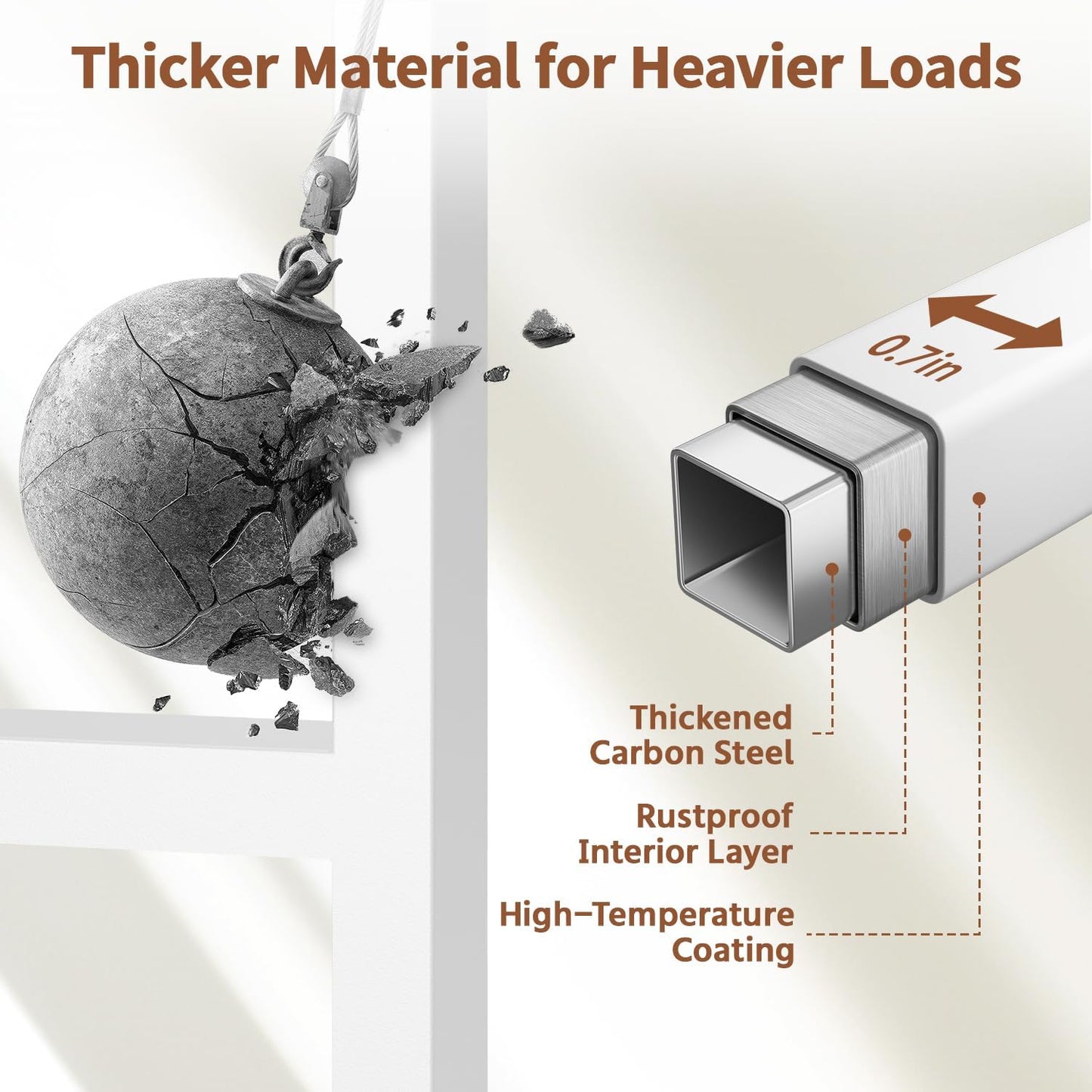 LASZOLA White 5 Tier Plant Stand Indoor Heavy Duty Rack for Modern House Planter, Metal and Wooden Vertical Organizer Decor Narrow Bathroom Floor, Sturdy Multi Level Flower Holder Raised, Cat Proof