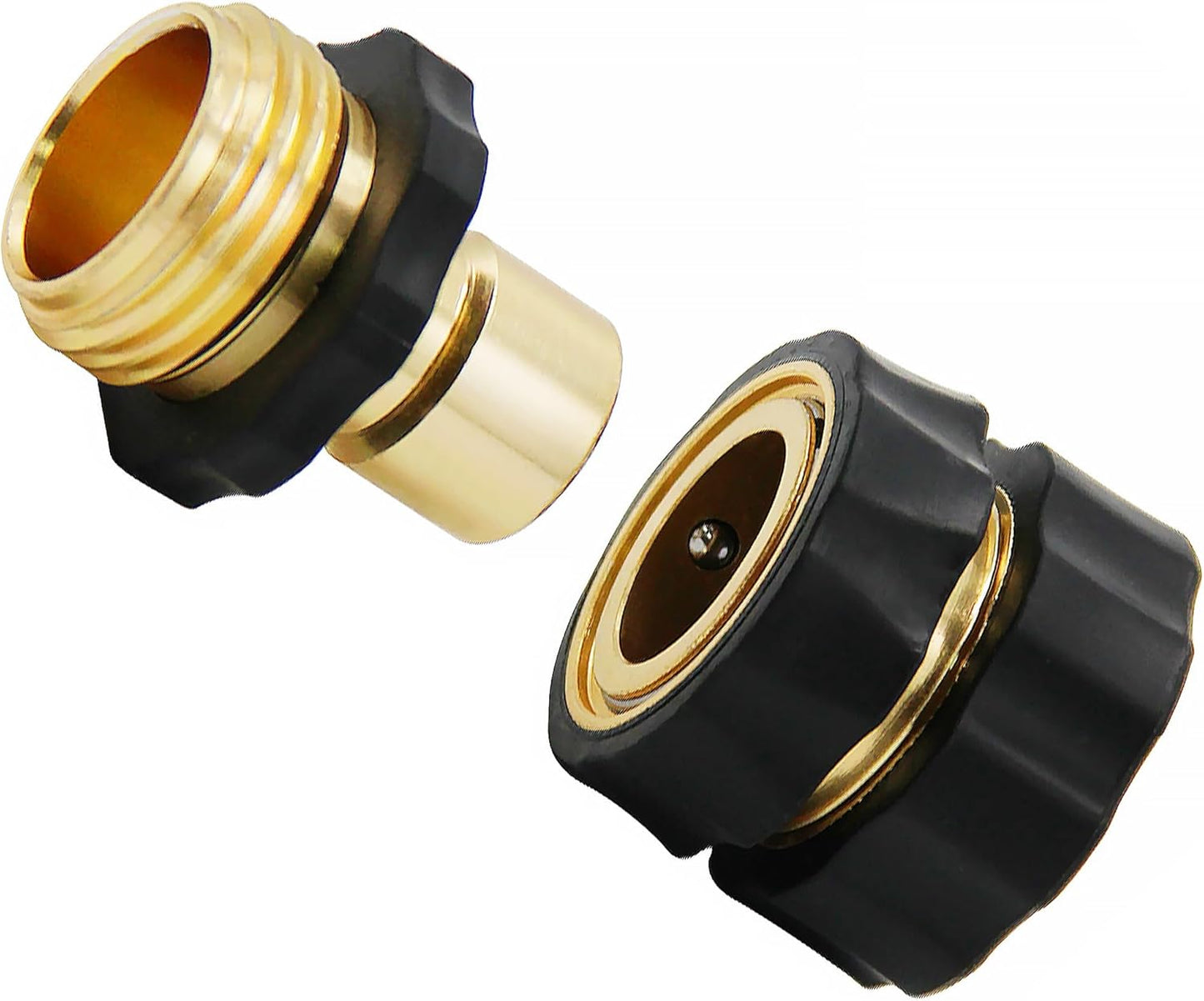 3/4 Inch Garden Hose Quick Connector Fittings, Easy Connector Fitting, Male and Female Set, (6)