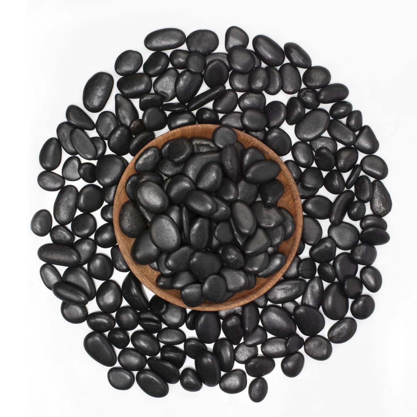 40 lbs Black River Rocks - Large Polished Black Pebbles for Plants & Garden Decorative Stones，0.5-1" Polished Pebbles for Landscaping, Fish Tanks, Flower Pots, Water Fountains