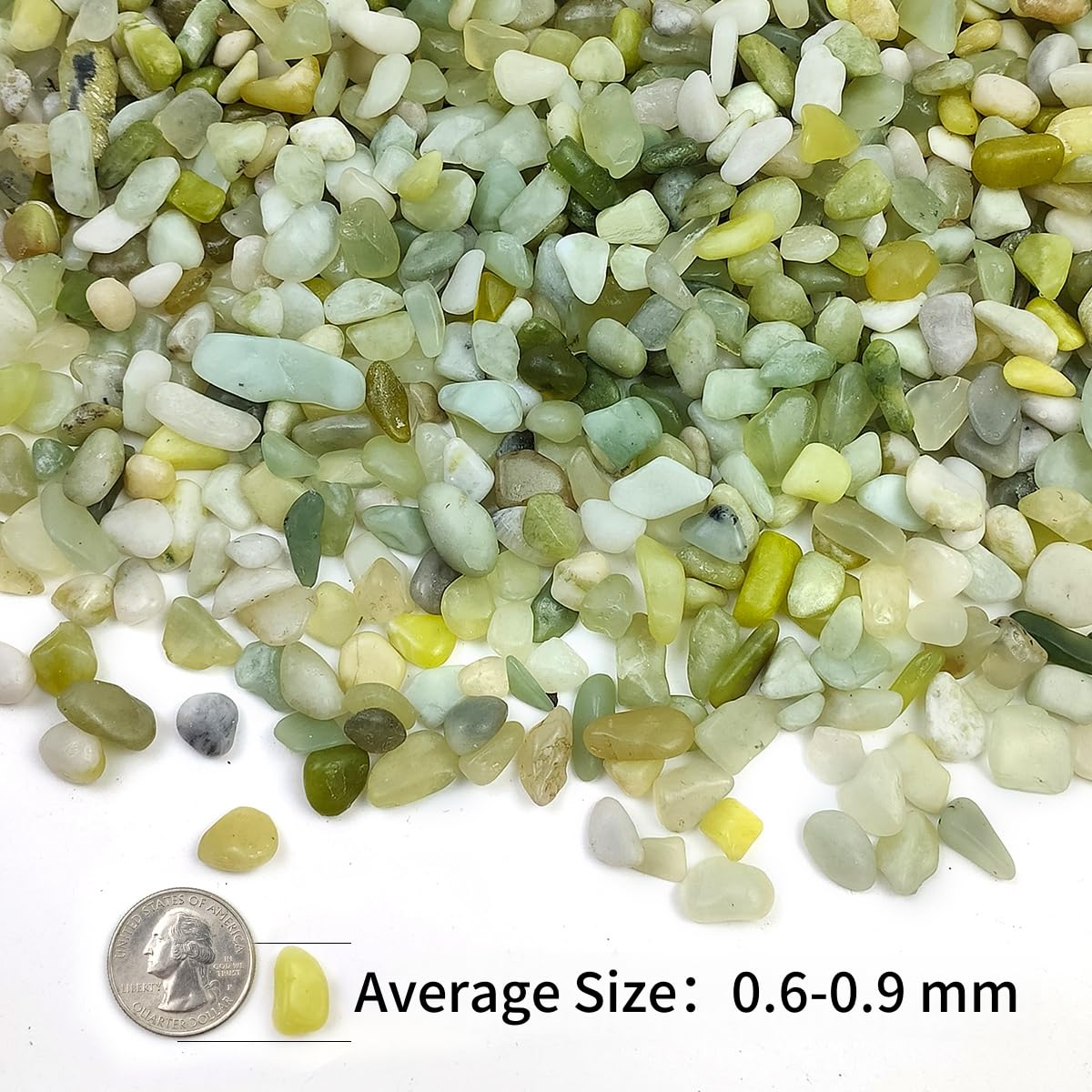 2LB Succulent Jade Pebbles for Indoor Plants, 3/8 Inch Natural Decorative Polished Stones, River Rocks for Landscaping,Vase, Flowerpot Decoration, Indoor Decoration and Garden Decoration
