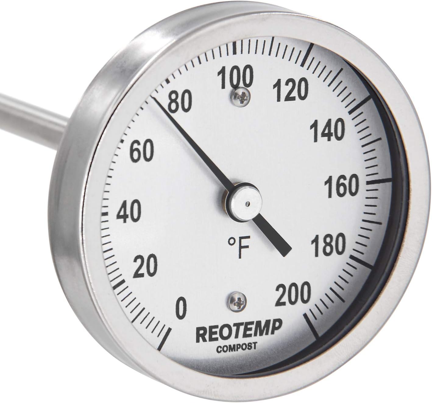 REOTEMP Heavy Duty Compost Thermometer - Fahrenheit (24 Inch Stem), Made in The USA