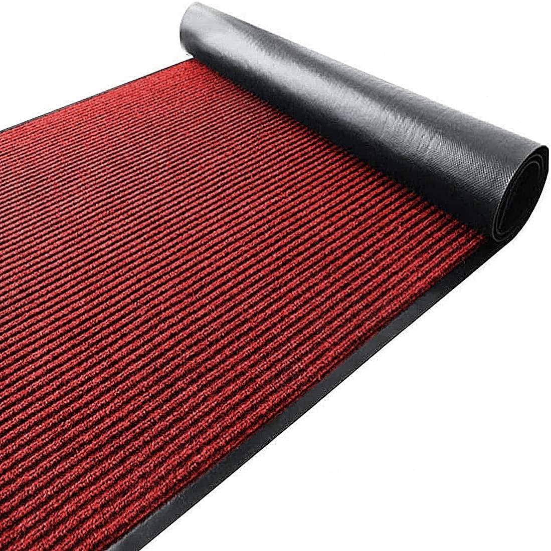 TANYOYO 3' X 10' Commercial Grade Door Floor Mat Brush Step Entrance Mat Vinyl Backed Utility Doormat Heavy Duty Floor Rugs Commercial Outdoor Carpet Indoor Outdoor Entrance Mat