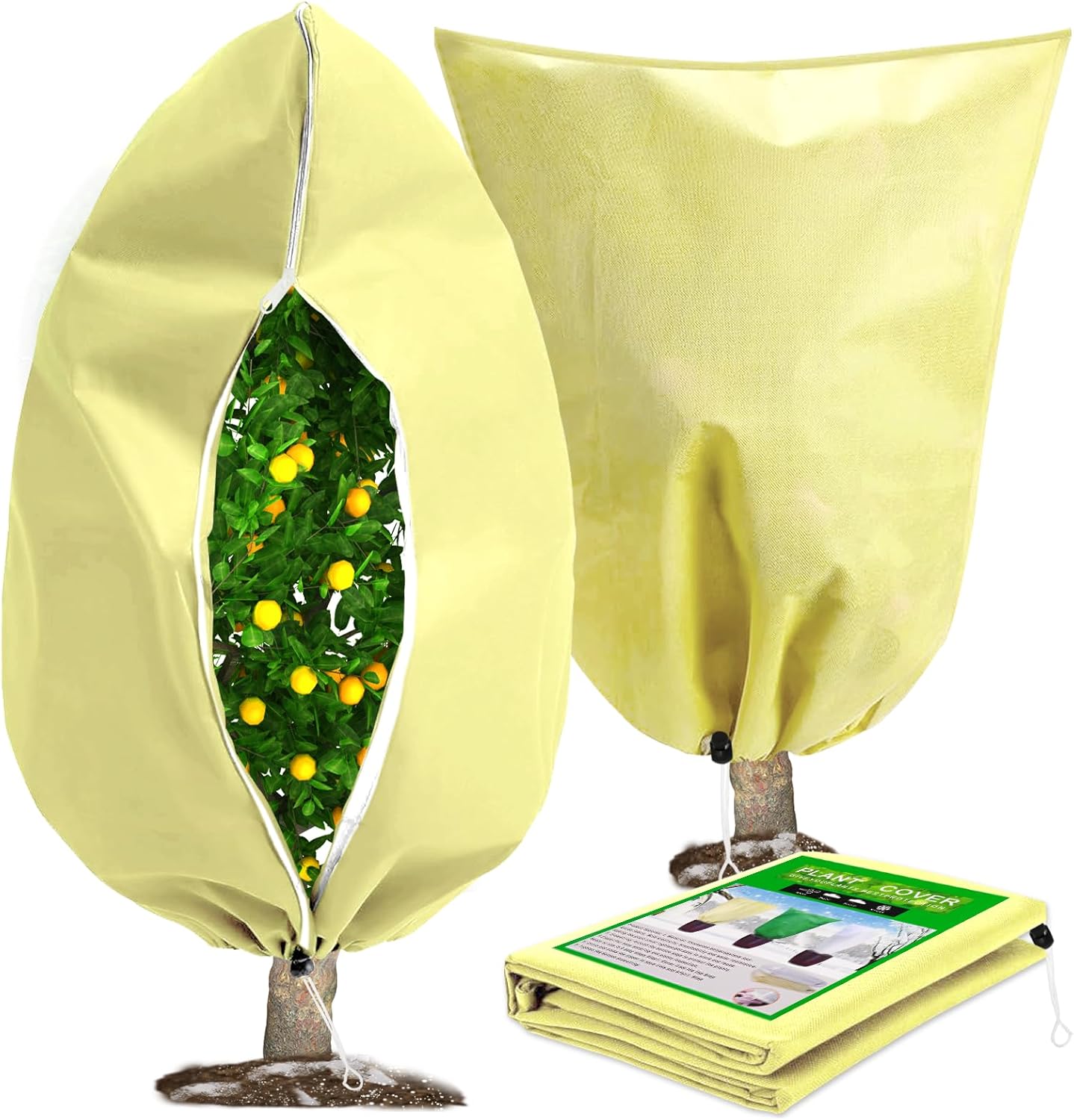 DQS Plant Covers Freeze Protection, 74.8" x90.5" Winter Frost Protection Blankets Frost Cloth,Suitable for Outdoor Winter Frost, Cold Weather, shrubs, Trees, Jackets, and coverings