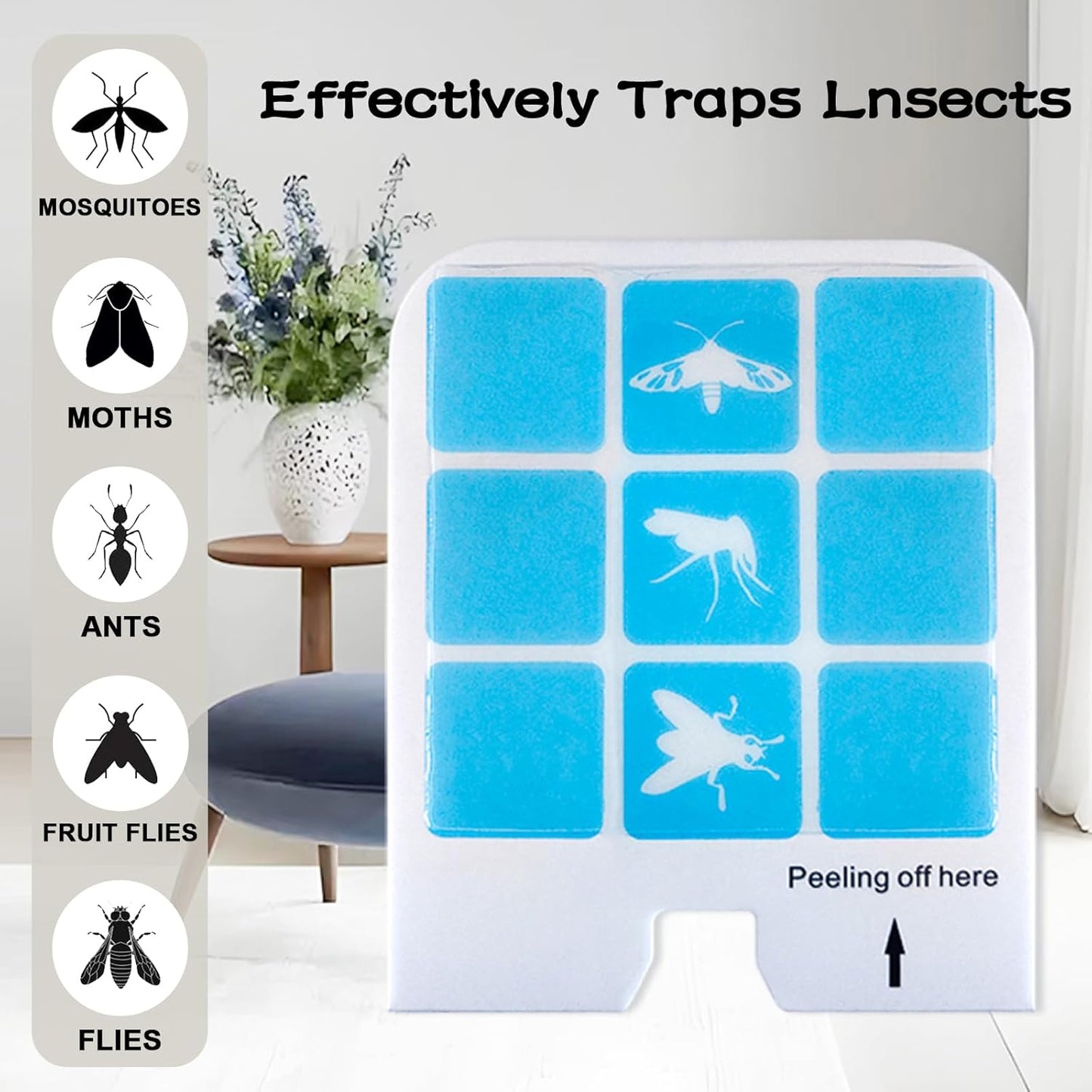 20 Pcs Refill Glue Cards Compatible with Safer Home SH502, SH503 Indoor Fly DT3005W Plug-in Bug Light for Flies, Fruit Flies, Moths, Gnats, and Other Flying Insects