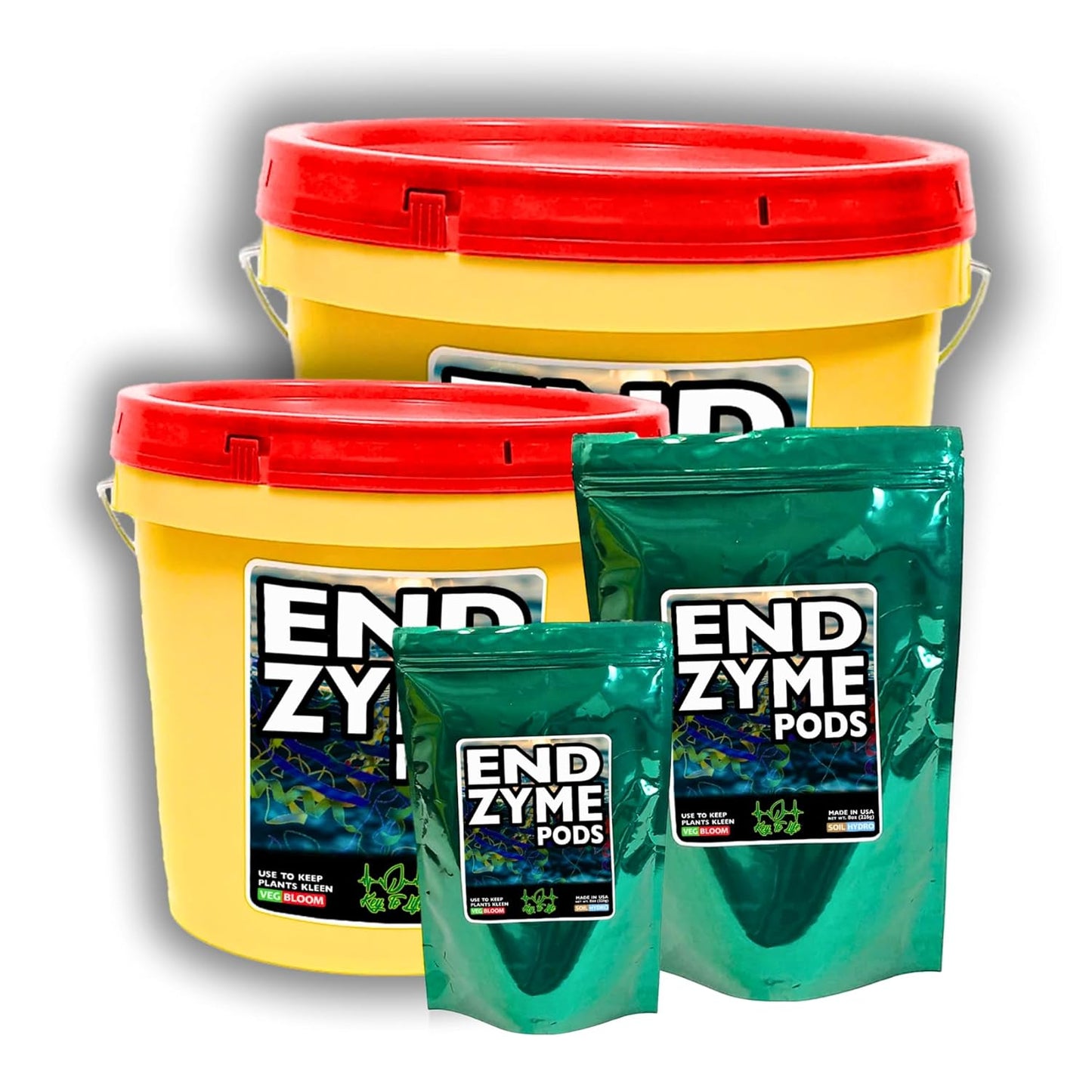 Key To Life - Endzyme Pods - Organic Plant Food - Houseplants Feeds - Water Soluble Plant Supplement - Indoor Outdoor Vegetables Fertilizer - Root Drench Treatment - Flower Plant Feed for Hydroponic