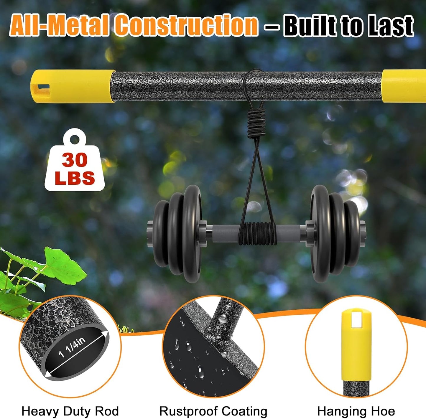 Garden Flat Shovel,60 inch Long Handle Manual Stand Weeding Tool with 2 Spades,Heavy Duty Multifunctional Garden Cleaning Shovel Spade,Floor Scraper for Weeding Edging Snow Ice Removal Tool