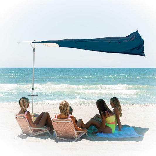 Solbello® Shade - The ultimate Wind-Driven® beach umbrella. Effortless to set up, lightweight, won't blow down the beach, UPF 50+ sun protection
