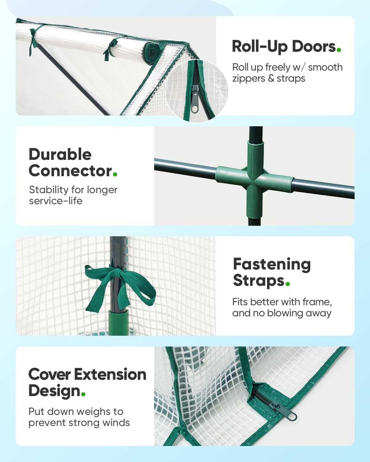 Quictent Mini Greenhouse for Indoor Outdoor, Portable Small Tabletop Green House Kit, Upgraded Waterproof UV-Resistant Seed Starter Hot House, Interior Space Expanded, 71"x36"x36", White