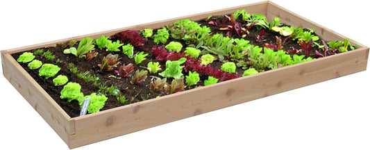 Red Cedar Wood Raised Vegetable Garden Bed - Amish Made in USA (5.5" Raised Bed, Unfinished)