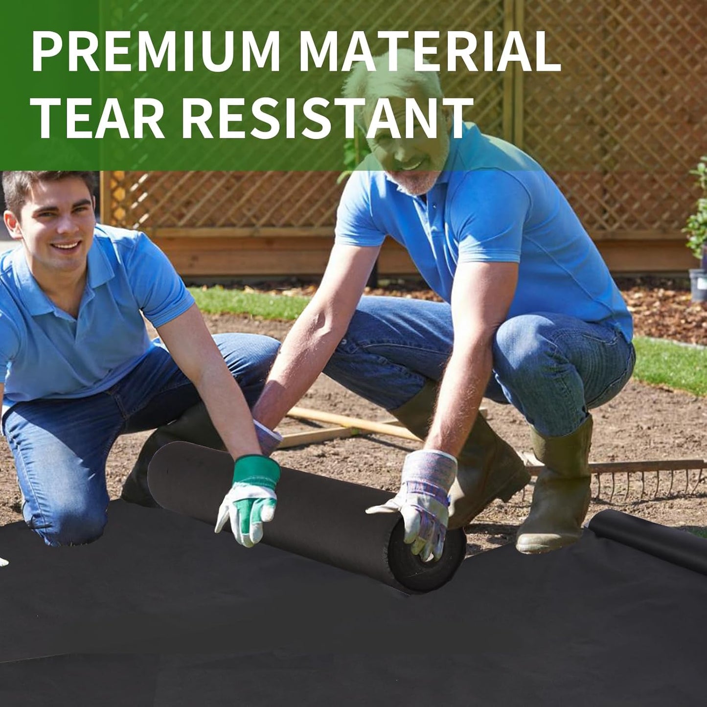 Non-Woven Weed Barrier Landscape Fabric, Durable Heavy-Duty Weed Removal Block, Easy to Set, Excellent Weed Control (3.2 oz) (3.2FT*98FT)