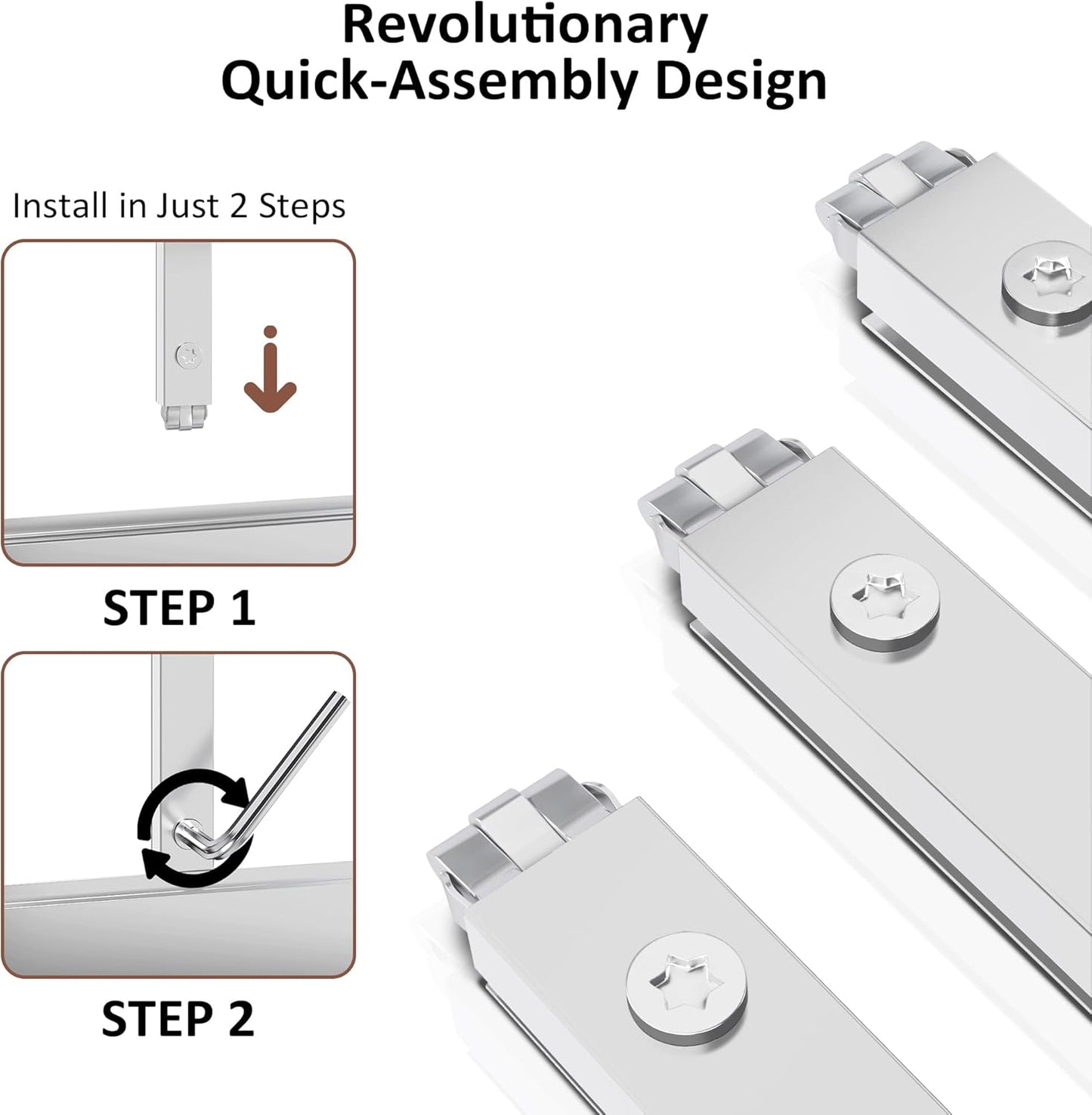 Greenhouse - 8x12 FT Quick Setup Polycarbonate with Roof Vent, Aluminum Large Walk-in for Outside Garden Backyard, Sliver