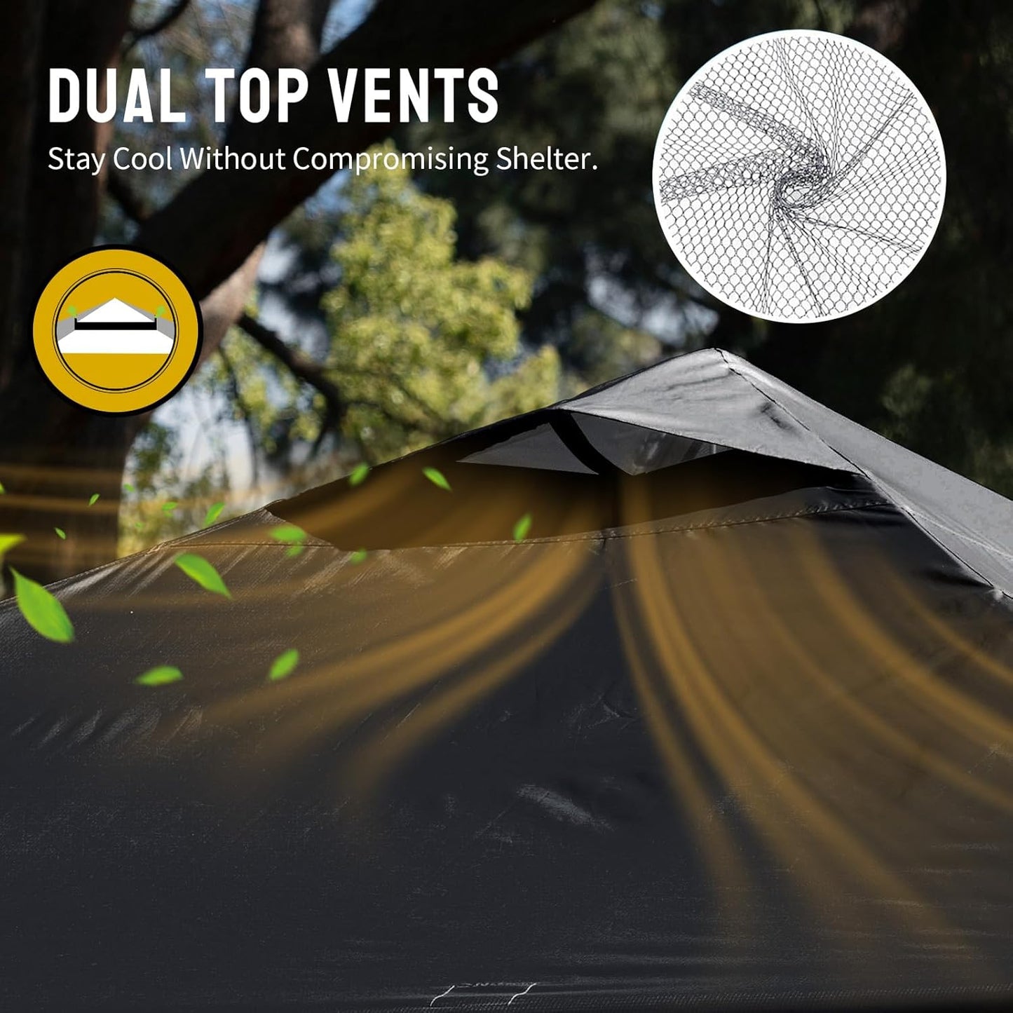 CROWN SHADES 12x12 Pop Up Canopy Outside Canopy, Patented One Push Tent Canopy with Wheeled Carry Bag, Bonus 8 Stakes and 4 Ropes, Black