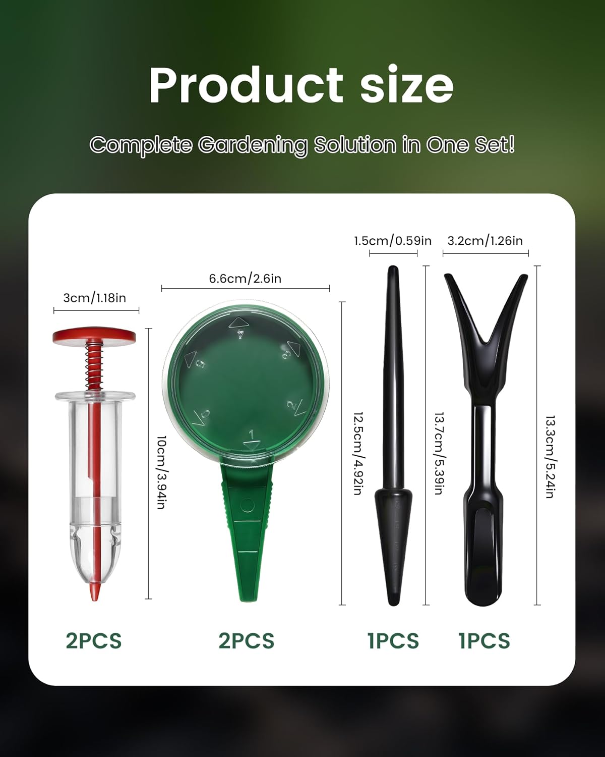 Mini Seed Spreader Set, Seed Planter Tool for Small Seed, Tiny Seed Dispenser with 5 Degree, Seed Sower 6 PCS