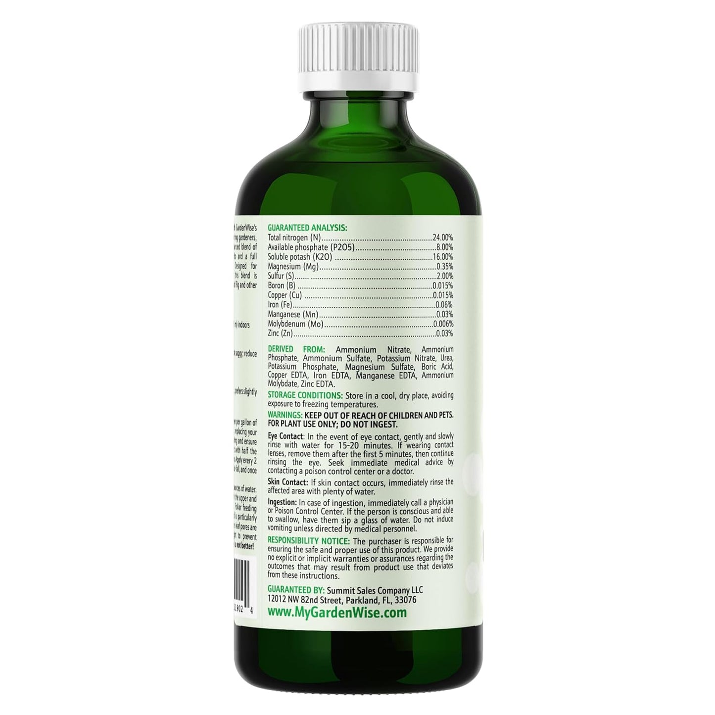 3-1-2 Liquid Fertilizer Concentrate with Micronutrients - Optimal Fiddle Leaf Fig Plant Food, Ideal for Ficus Lyrata & Fig Trees, Gold Leaf Enhanced Indoor Plant Fertilizer (8 OZ)