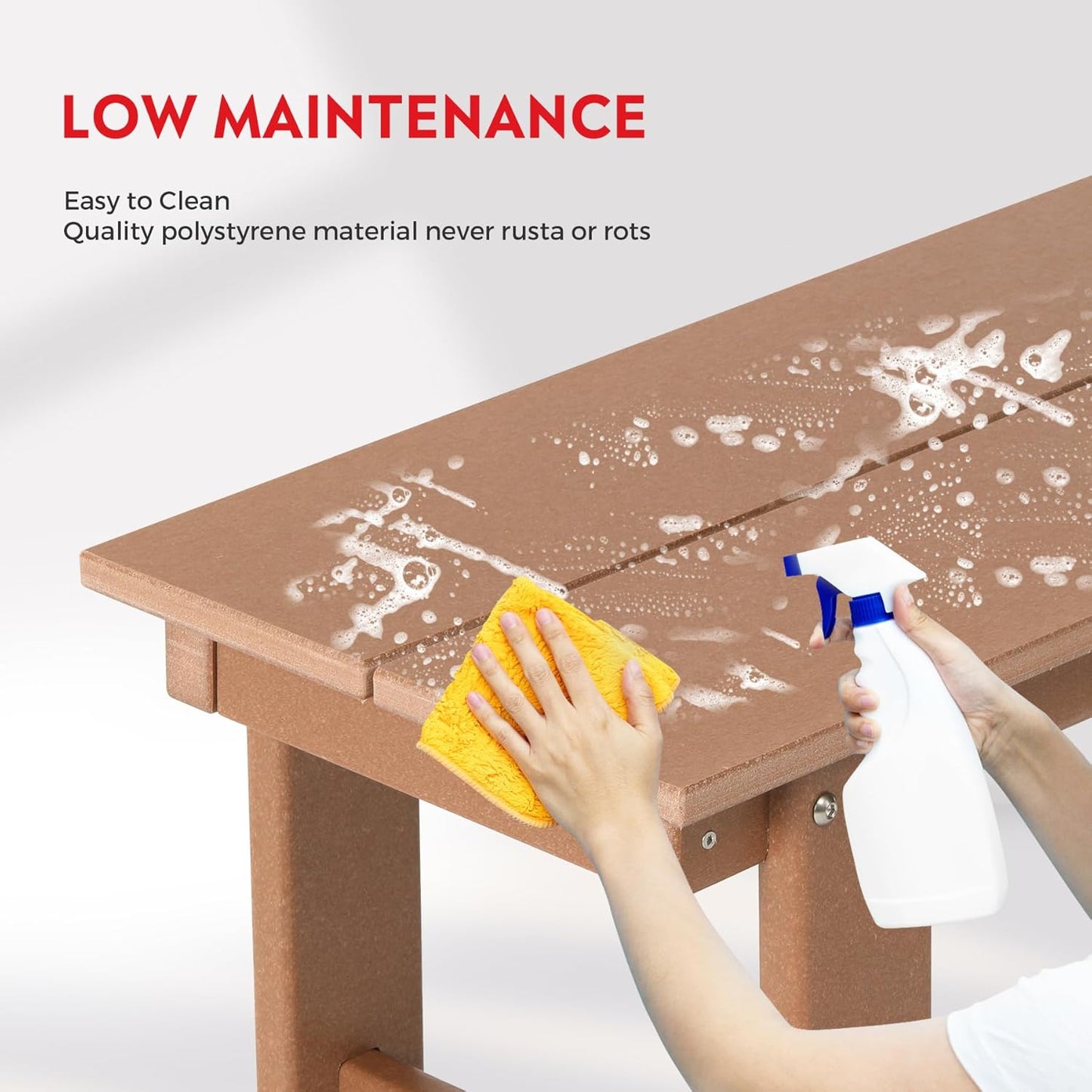 Garden Bench, Front Porch Bench Entryway Park Bench, Patio Backless Garden Seat for Outdoors/Indoor, Low Farmhouse Bench, Teak