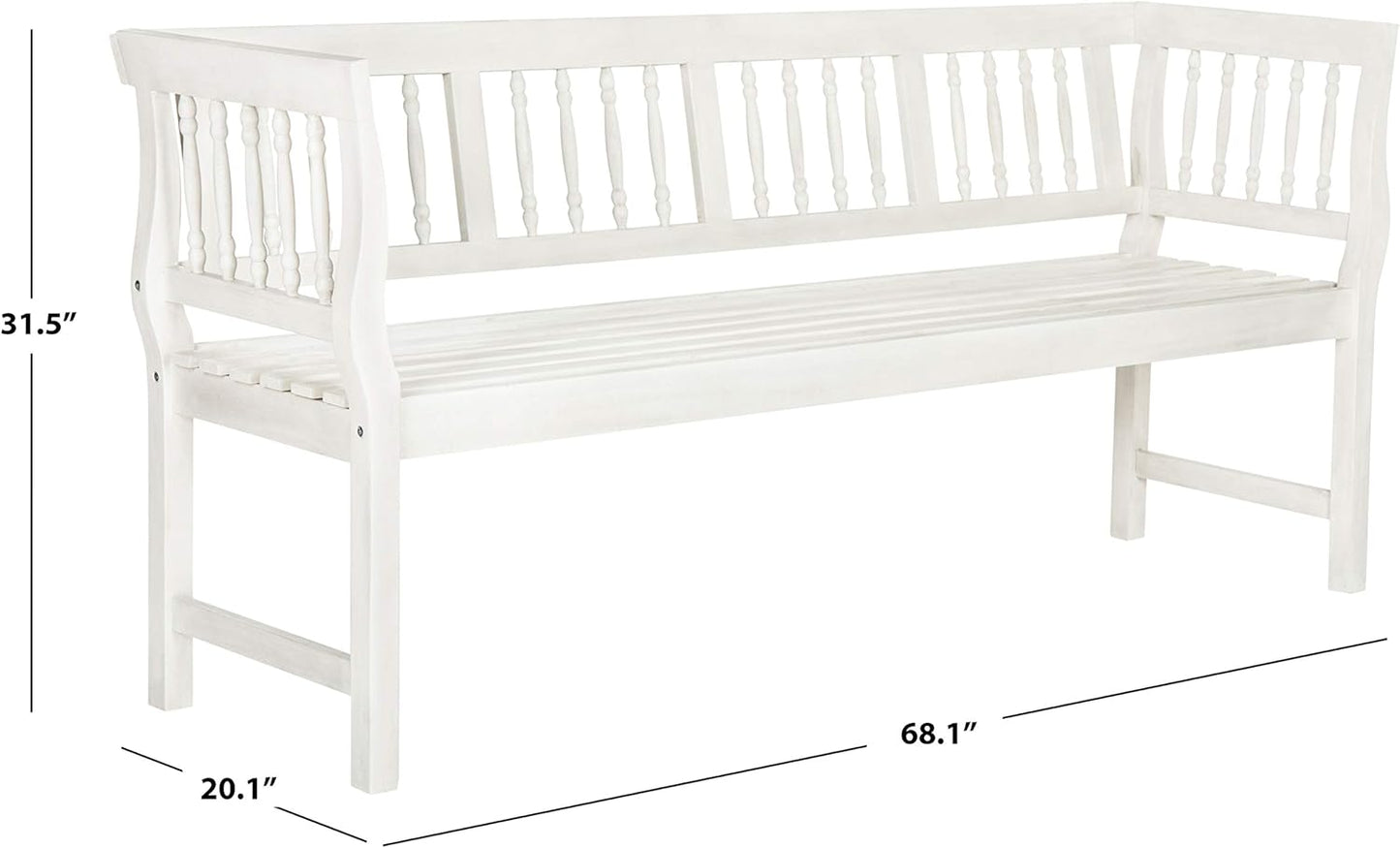 SAFAVIEH PAT6732A Outdoor Collection Brentwood Bench