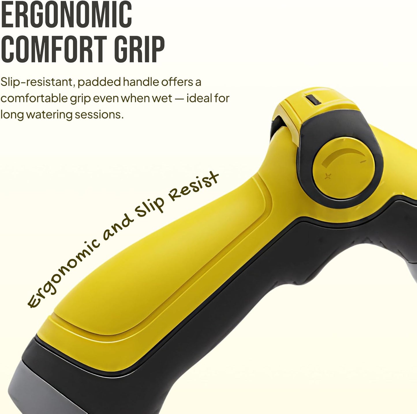 Garden Hose Nozzle – 8-Pattern Hose Sprayer with Thumb Control – Watering Tool for Garden, Car Wash, Lawn Care & Pet Shower