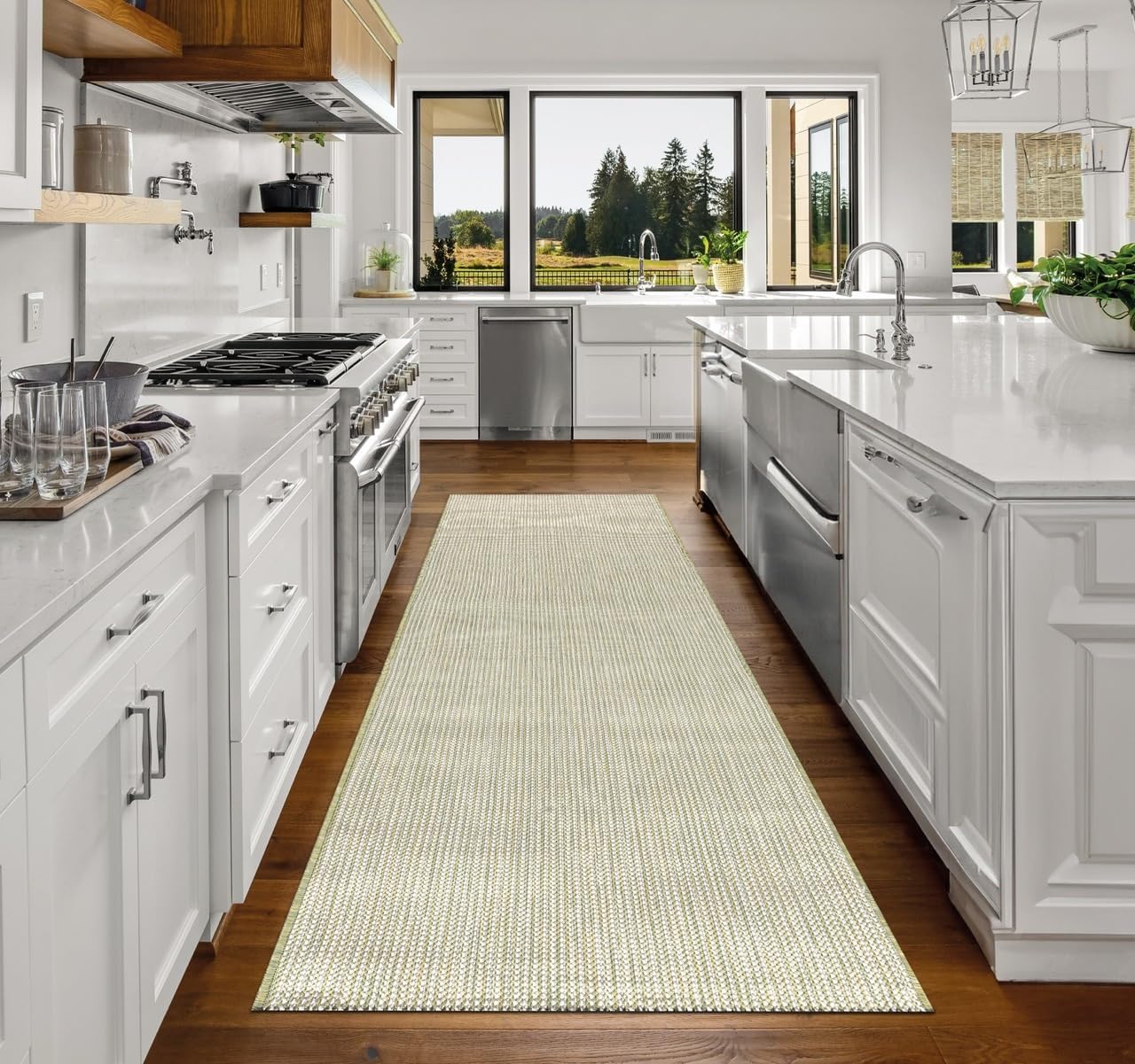 Keen Home Design Terrace Outdoor Runner Rug - 2x8 Washable Indoor/Outdoor Rug for Patio, Kitchen, Balcony, Beach, Garden, Deck and Porch, Size: 2'2"x7'7"