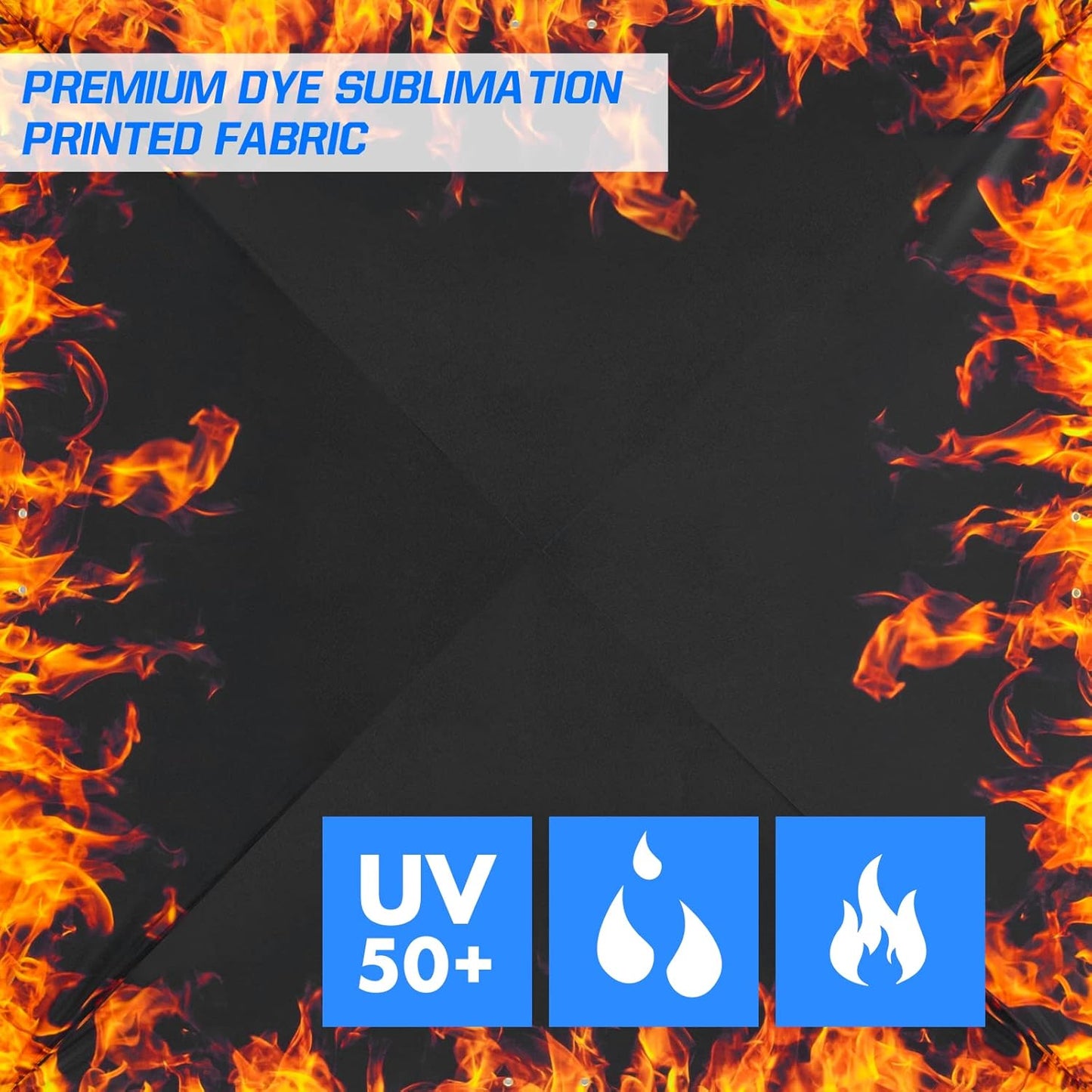 EAGLE PEAK Pop Up Canopy Tent with Wheeled Carry Bag, 8 Stakes, 4 Ropes, 4 Weight Bags, Easy Set Up Tent Canopy, 10x10 ft, 100sqft of Shade, Flame