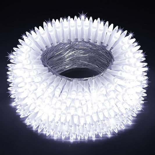 200 LED 66ft Christmas String Lights Indoor Outdoor, 8 Modes Christmas Fairy Lights with Timer & Momory, IP44 Waterproof Christmas Tree Lights for Xmas Patio Yard Fence Balcony Garden (Cool White)